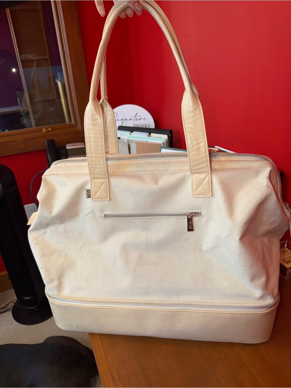 BEIS the weekender in beige